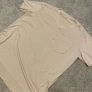 POL Lazer Cut V-Neck Pocket Tee